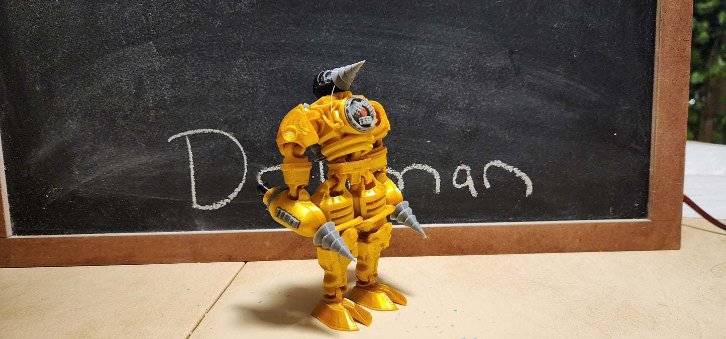Skibidi Titan Drill Man Gold *NEW Larger and Reinforced* ~18cm