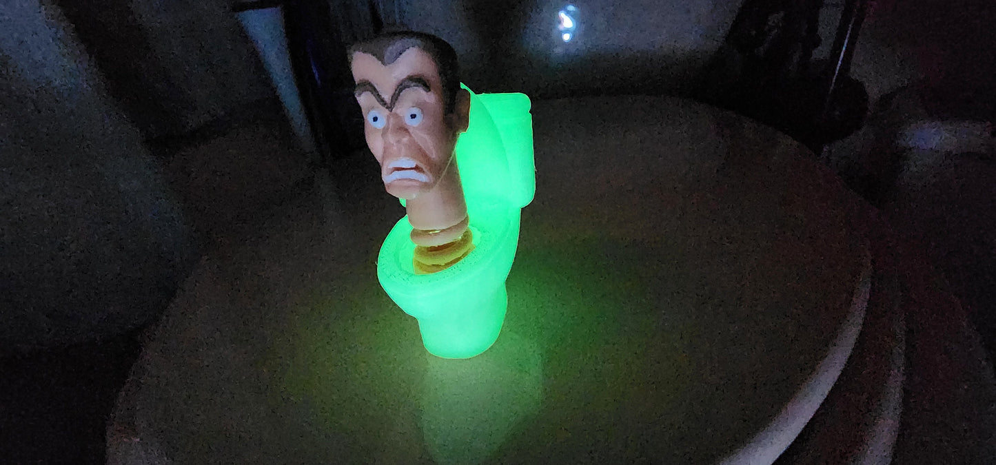 Skibidi Toilet Glow in the Dark G-Man Spring Head 8cm