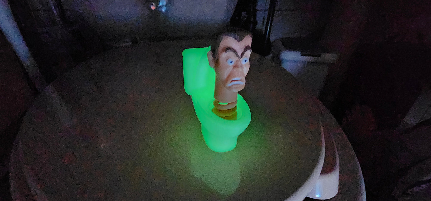 Skibidi Toilet Glow in the Dark G-Man Spring Head 8cm