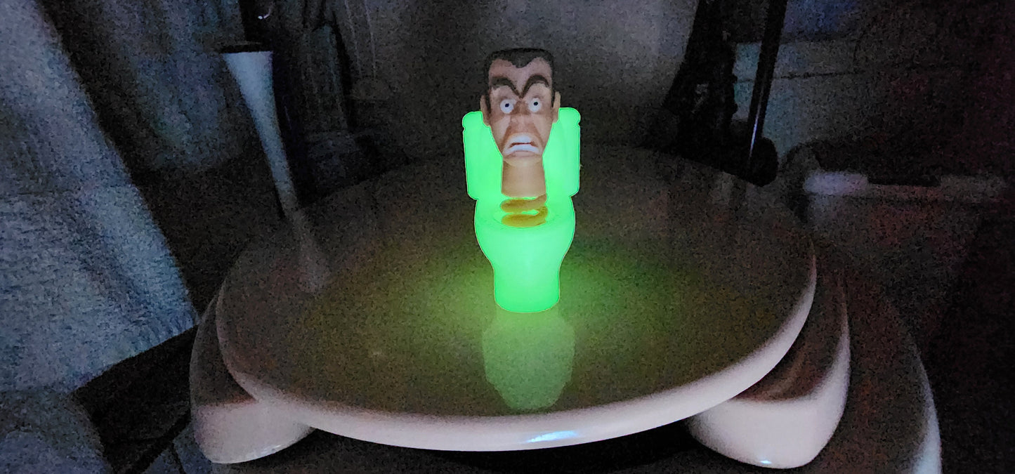 Skibidi Toilet Glow in the Dark G-Man Spring Head 8cm