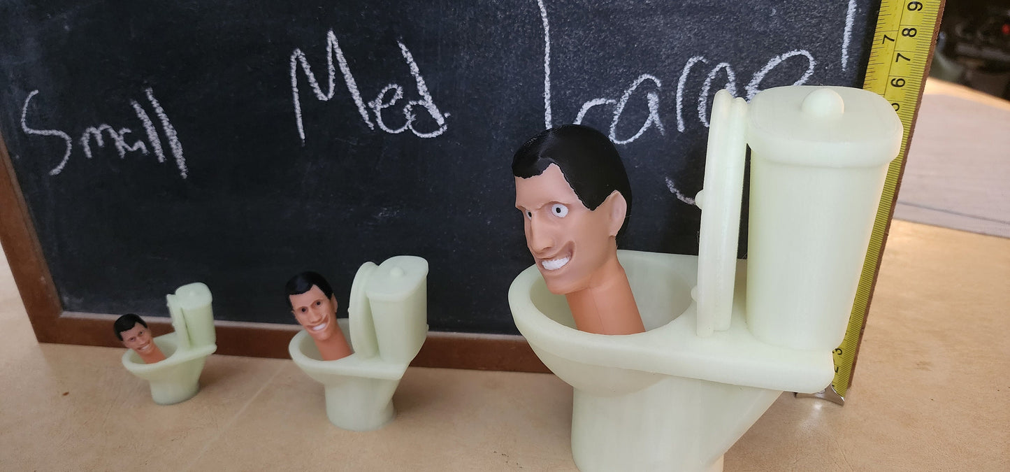Largest 17cm! Skibidi Toilet Glow in the Dark Toilet with removable head skibity skibiti skibidi 17cm!