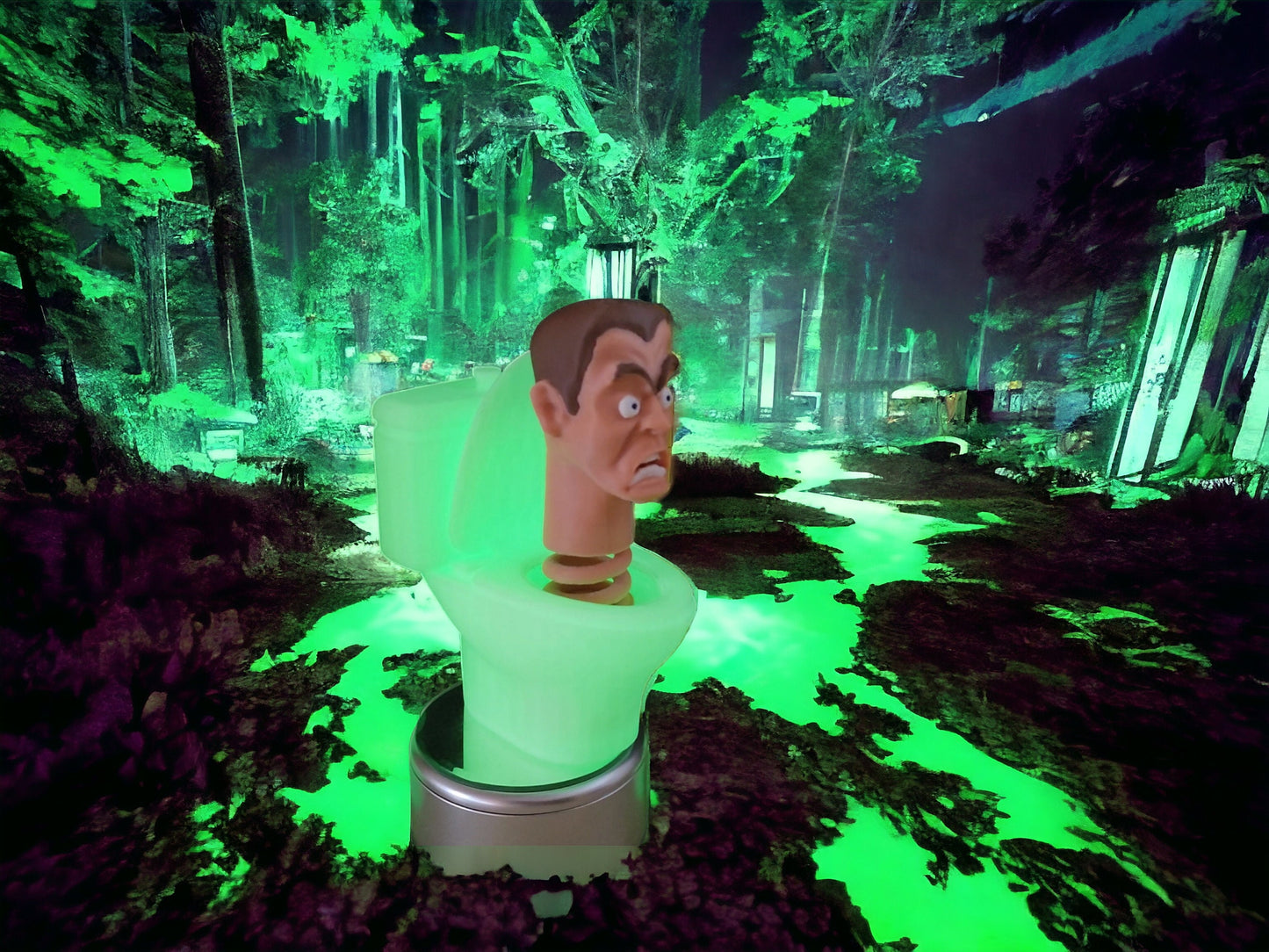 Largest G-Man at 16cm! Skibidi Toilet Glow in the Dark Toilet with removable bobble-head skibity skibiti skibidi 16cm!
