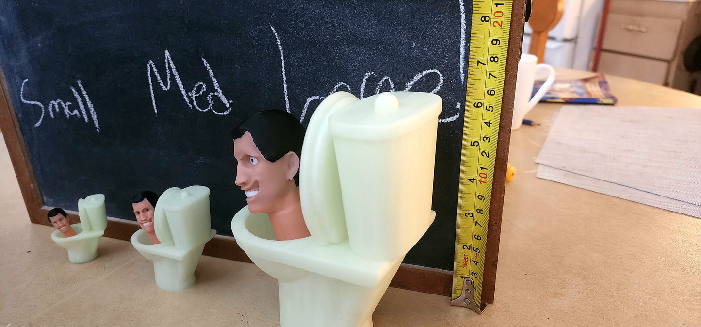 Largest 17cm! Skibidi Toilet Glow in the Dark Toilet with removable head skibity skibiti skibidi 17cm!