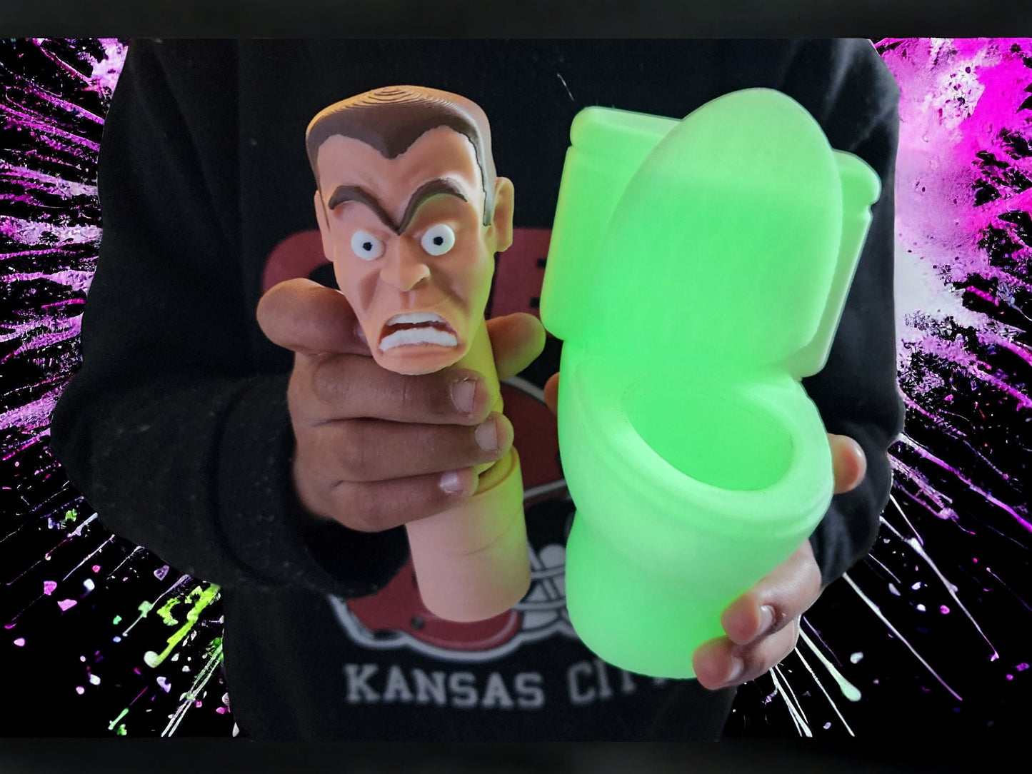 Largest G-Man at 16cm! Skibidi Toilet Glow in the Dark Toilet with removable bobble-head skibity skibiti skibidi 16cm!