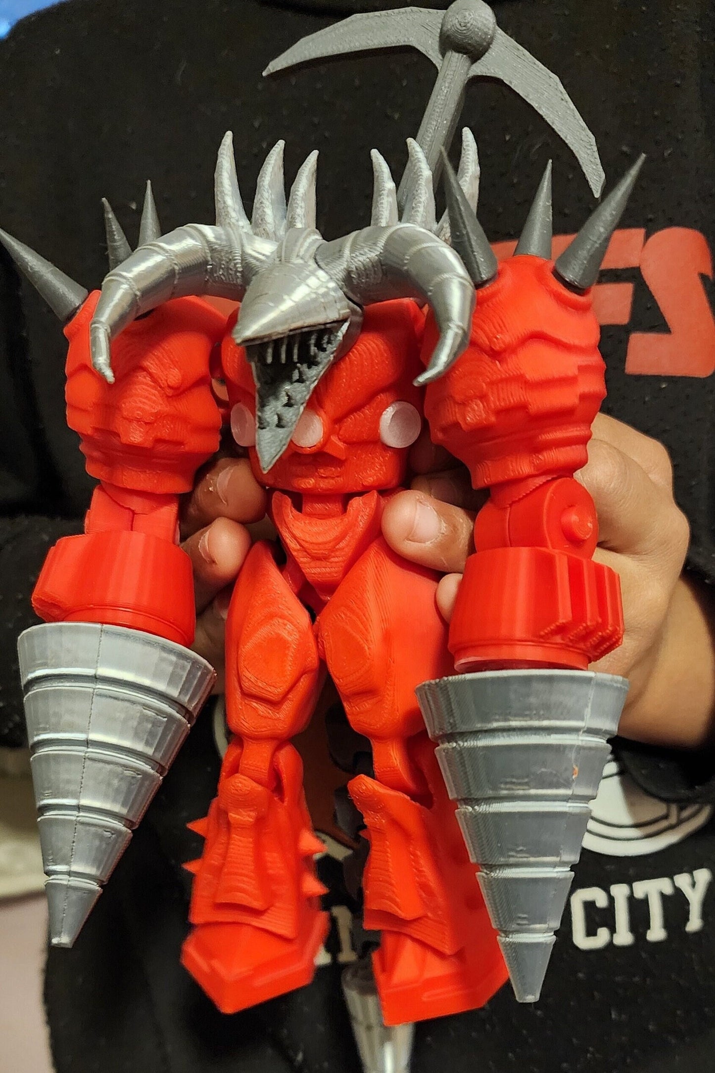 Skibidi Toilet Mega Titan Demon Drill Man NEW LARGER SIZE ~20cm or 8 inches tall!