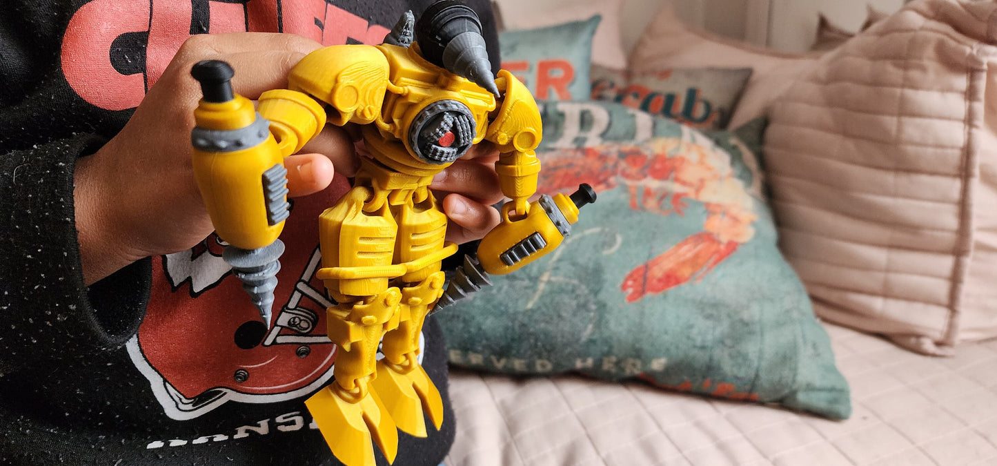 Skibidi Titan Drill Man Gold *NEW Larger and Reinforced* ~18cm