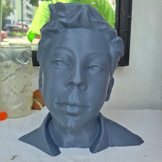 Custom 3D Printed Bust from Photo Personalized Statue Unique Gift or Memorial Keepsake