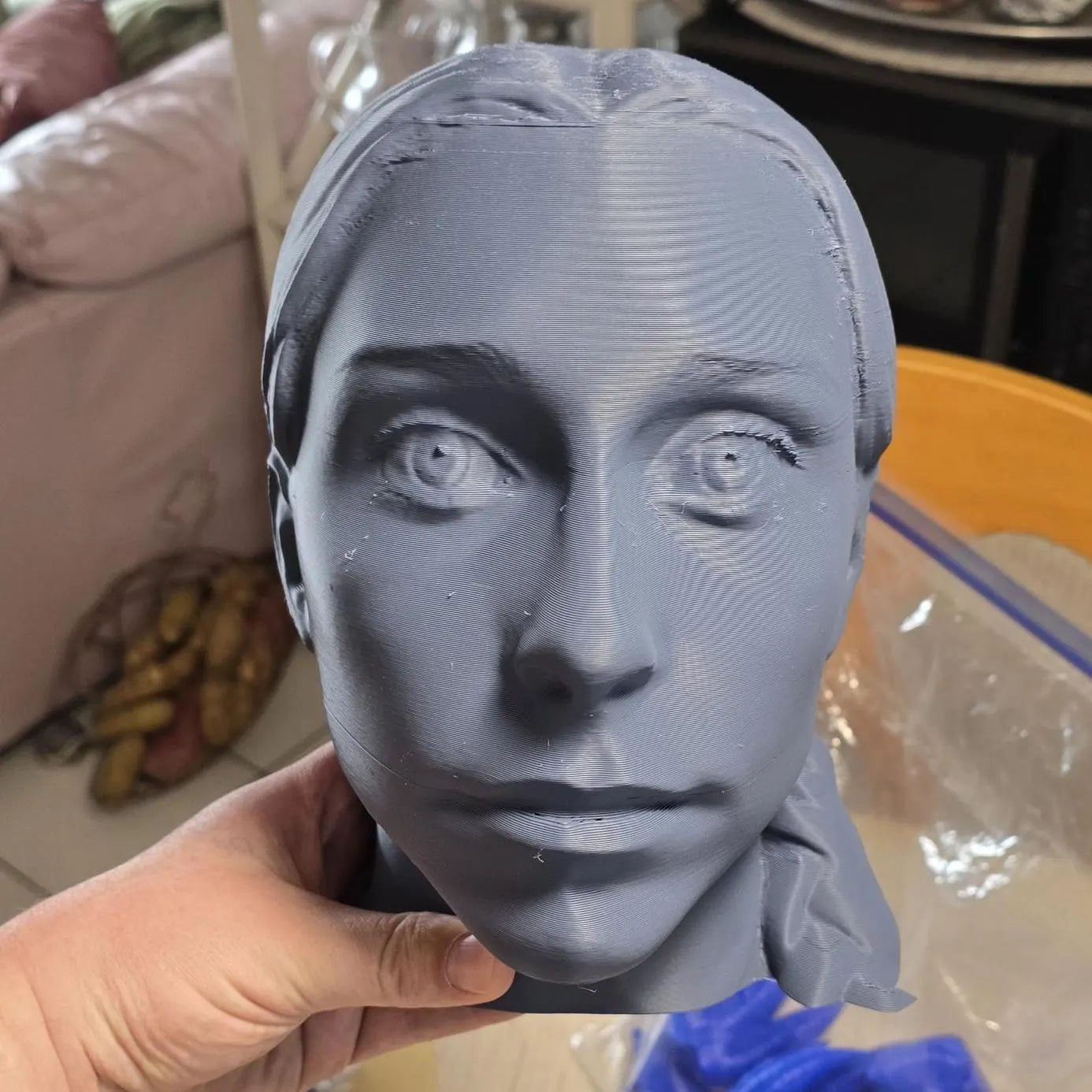 Custom 3D Printed Bust from Photo Personalized Statue Unique Gift or Memorial Keepsake