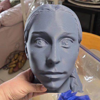 Custom 3D Printed Bust from Photo Personalized Statue Unique Gift or Memorial Keepsake